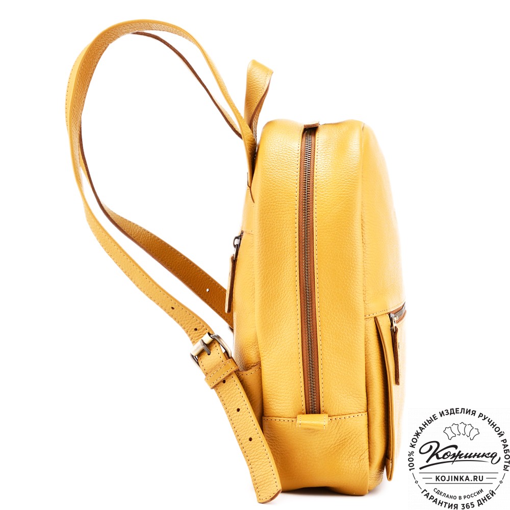 Кожаный рюкзак "Джессика" (охра)